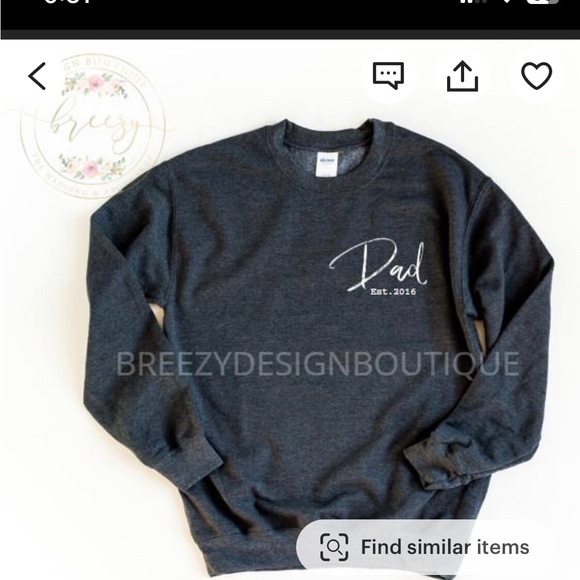 Navy Crewneck long sleeve sweatshirt. Size L. Washed, but never worn. Etsy - Picture 1 of 2